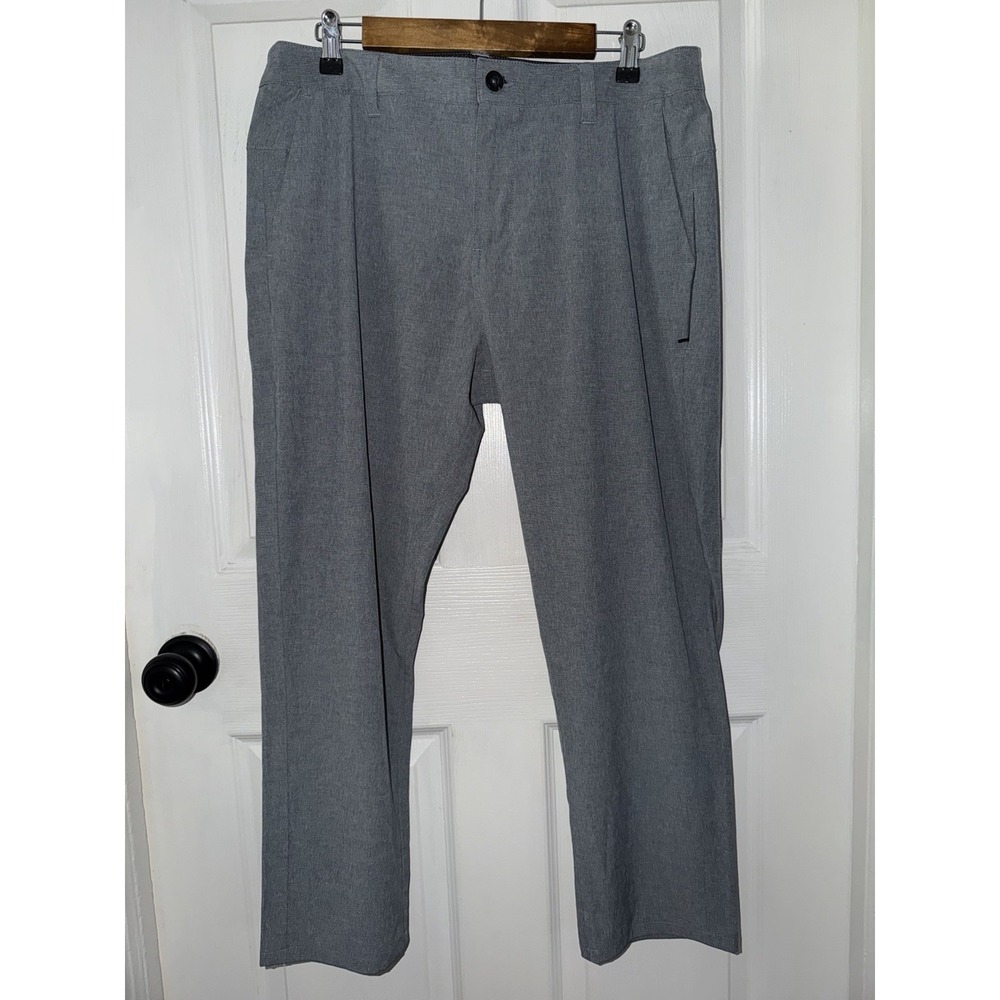 Vuori Mens Aim Pants V431 Performance Slim Chino Stretch Size 32 X 27" Gray